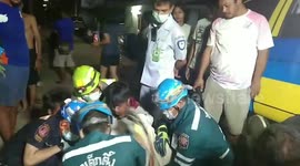 1-year-old boy rescued after getting foot stuck in manhole cover in Thailand