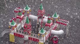 Snowfall in St Petersburg, Russia