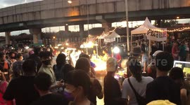 Thailand Protest: Flames Erupt As Street Vendor Cooks Omlette