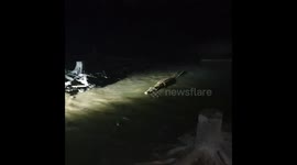 Salt croc encounter turned to croc taking a chomp out of my vehicle on a dark bush road with a shollow water crossing