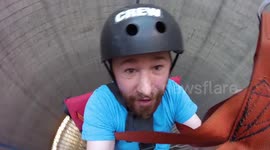 'Oh my god!': US man takes on 150-foot freefall in South Africa