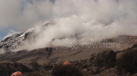 Time-Lapse From Kilimanjaro Basecamp in Tanzania Africa