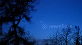 Evening Planets Time Lapse - Jupiter & Saturn Close Conjunction