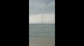 Waterspout spotted off coast of Indonesia