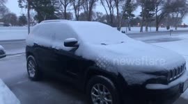 Heavy snow and strong winds make for difficult driving as winter returns to parts of Colorado