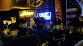 Mac's public house protest,  Crowd yells let him in to the Sheriff's Department