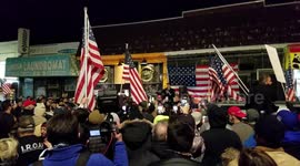 Protestors at Mac's public house bar yell stop the steal in show of support of president Trump