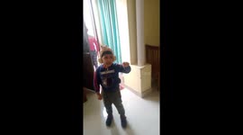 Kid scared of a cockroach complains to his father...