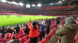 Arsenal fans watch their team for first time in 271 days as stadium reopens to 2,000 supporters