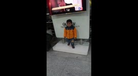 Kid having fun at Airport
