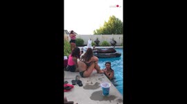 Lady Trying to Get The Courage to Jump On The Bull, Hilarious