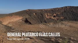 he falls asleep like an angel due to the heat on a trip through the Sonoran desert and the Pinacate, desert of Altar Mexico, reverses it
