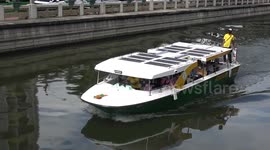 Solar-powered electric ferries introduced to canals in Bangkok
