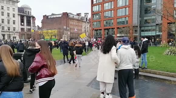 Protest Manchester Piccadilly gardens
