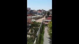 Birds eye view of Siem Reap, near Angkor Wat, Cambodia, during Corona pandemic, November 2020