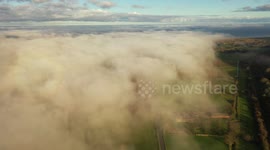 Fog Inversion With Glory Captured By Drone