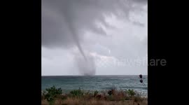 Italy: Waterspout Spotted Off The Coast Of Roccella Ionica