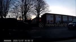 Driver driving like an idiot, wrong side of road, two close calls