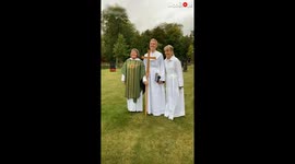Boy Turns The Cross Upside Down, The Priests Reaction Is Priceless