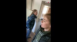 Dog Prank, Girls Acting Like The Dog Isnt In The Room