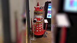 'Doctor Who' Dalek gets festive in London