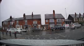 Santa clause  on a motor scooter