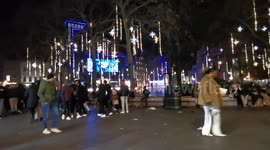 Busy Leicester Square Under The Christmas Lights