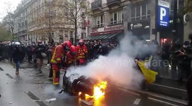 Dozens arrested as protesters clash with police over security law in Paris