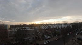 Winter Sunset Timelapse Over Brooklyn