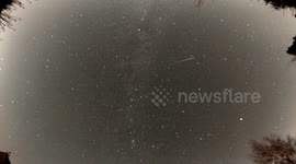 Six hour time lapse fisheye view of the night sky