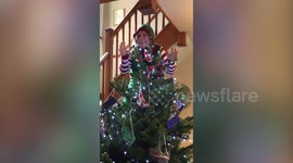 Meet the real life 'Elf on the Shelf' who creates mischief in a series of videos which have had thousands of views