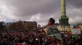 Culture workers in Paris protest for reopen the theaters, galleries and cinemas