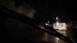 Heavy waves in Cornwall top over the wall hitting car