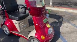 Hanukkah-themed disability scooter seen in Los Angeles parking lot