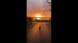 Stunning and mesmerizing sunset while walking in England