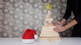 Don't have a Christmas tree yet? YouTuber shows how you can make one from scrap wood