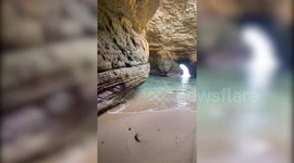 This tiny cave in California leads to a 'breathtaking' hidden beach at low tide
