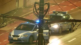 Conflict with the police in Florence, Italy