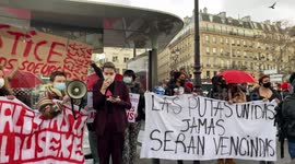 International Day condemning violence against sex workers sees demonstration  in Paris, France