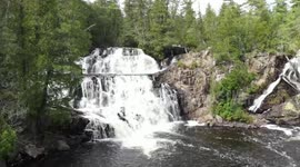 Water fall arial footage