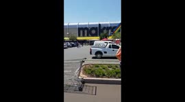 Parking fails in a shopping mall parking lot