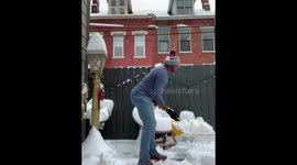 Dads shoveling snow 2020