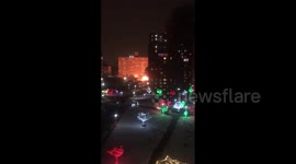 US: Overturned Truck Catches Fire On Expressway In Queens, NY