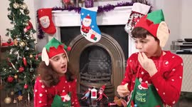 Pringle Stacking With Two Christmas Elves