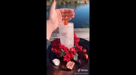 Self-proclaimed witch makes 'ice candle' to cast spells during the festive season