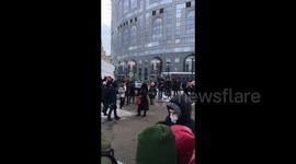 Protest rally to support politician Yulia Galyamina in Moscow, Russian Federation