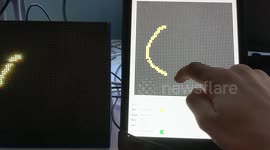 UK man paints pictures on LED device using an iPad in DIY project