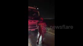 Local football club delivers fresh pizzas to truckers stuck in Kent