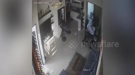 CCTV Shows Philippines Earthquake Shaking Room