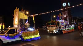 Large Christmas Day parade in Sakon Nakhon,northeastern Thailand